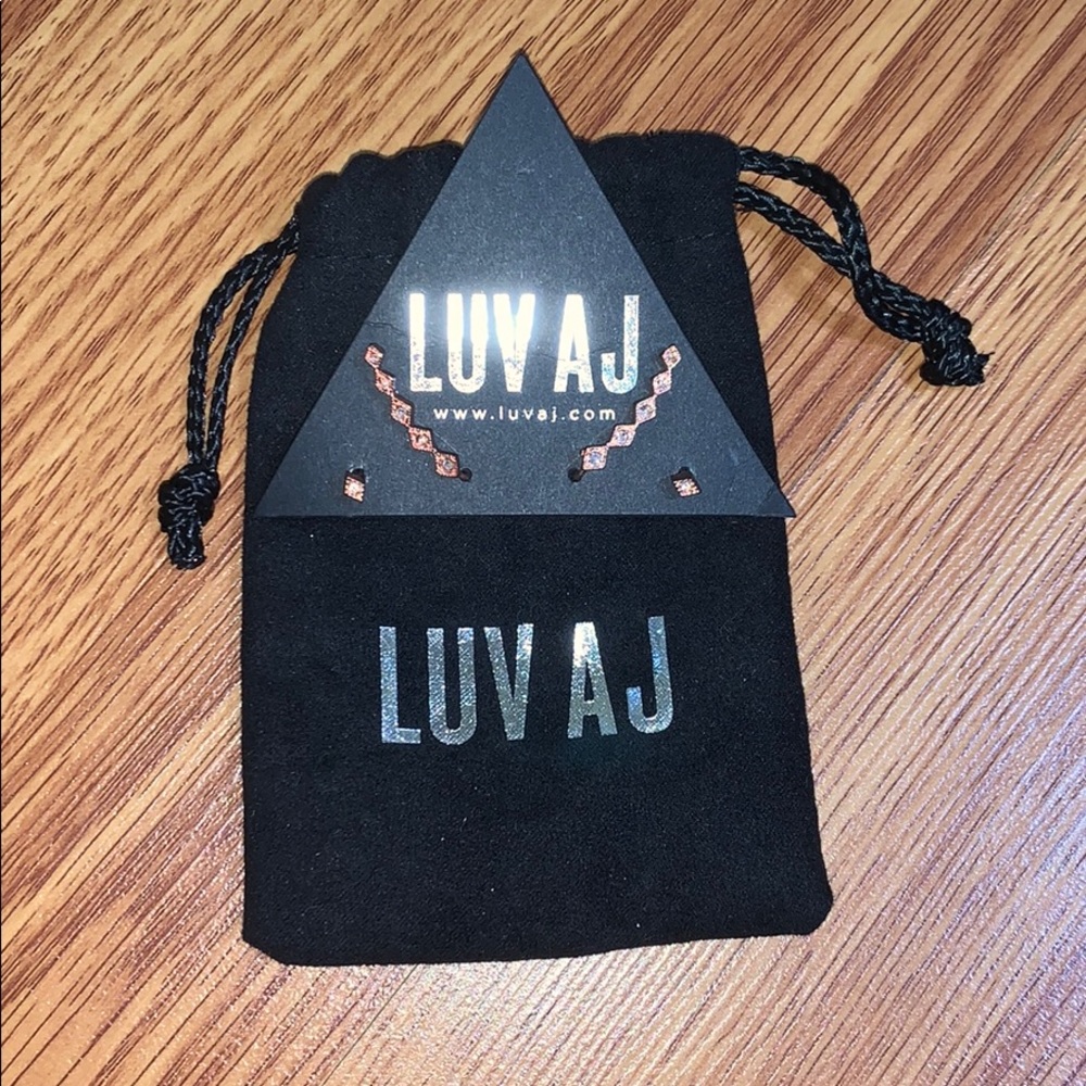 Luv AJ rose gold earring set